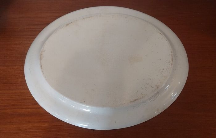 Beautiful Antique Blue and White Transferware Willow Pattern Large Oval Platter, Unknown Maker, Probably Staffordshire-Made