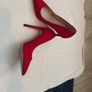 Red high heel stiletto shoes Image 3