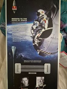 Felix Baumgartner Red Bull Stratos Space Jump - very limited pieve of balloon mounted on metal