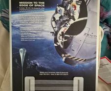 Felix Baumgartner Red Bull Stratos Space Jump - very limited pieve of balloon mounted on metal