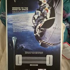 Felix Baumgartner Red Bull Stratos Space Jump - very limited pieve of balloon mounted on metal