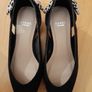 Wide fit  low heel black shoes Image 4
