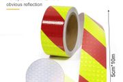 Reflective Tape Waterproof for Vehicles 2" X33ft Red/Yellow | High Vis Reflector Tape Safety Warning Adhesive Tape Outdoor for Car Truck Motorcycle Trailer Camper on Night
