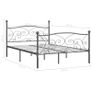Bed Frame Grey Metal 200x200 cm Image 5