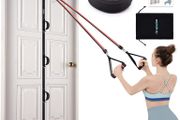 Door Anchor Strap for Resistance Bands Exercises, Multi Point Anchor Gym Attachment for Home Fitness, Portable Door Band Resistance Workout Equipment, Easy to Install, Punch-Free, Nail-Free