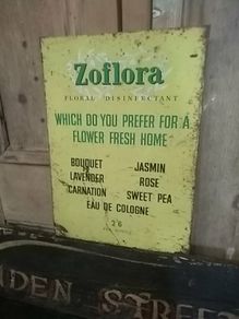 Vintage Zoflora Tin Sign