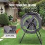 Double Chamber Drum Composter 160 Litres Black Rotatable Image 10