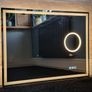 LED Bathroom Mirror Dual LED Speakers Antifog Bluetooth Fog Free Makeup Cosmetic Zoom x5 Vanity 80x60cm or 60x80cm Horizontal Vertical Cold Warm Neutral Bright Light Image 5