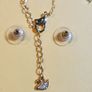Swarovski stunning green necklace and matching earrings set. Image 5