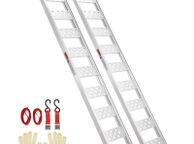 main image for ad Aluminum Ramps, 1250lbs, Straight Ramp with Treads and Load Straps, Portable Loading Ramp for Motorcycles, ATVs, Trucks, Lawn Mower, Dirt Bike, Garden Tractor, 78"L x 12"W, 2Pcs