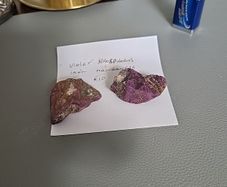 Violet phosphorus iron manganese specimens
