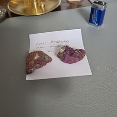 Violet phosphorus iron manganese specimens