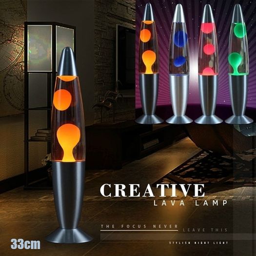 Brand New Amazing Metal Base Jelly-Fish Lighting Wax Volcano Lava Lamp.