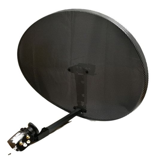 Sky Satellite Dish Zone 2 For Sky Hd Freesat Free To Air Black Mesh + Quad Lnb