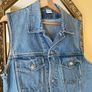 Vintage 90s United Colours of Benetton Denim Vest Jacket Image 2