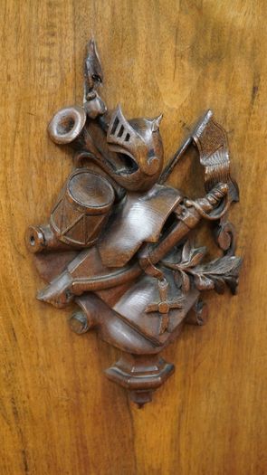 Pair of Antique Carved Walnut Cabinets