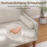 2 Seater, 121 cm Modern Ash Beige Couch 2 Seater with 2 Throw Cushions Image 4