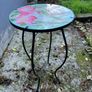 Hummingbird & Flower Glass Side Table / Occasional Table Image 2