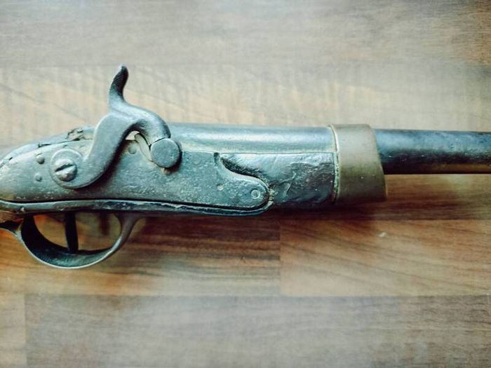 old percussion pistol for decor only