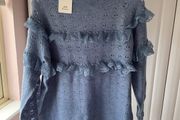 jumper Bnwt blue lace jumper with frilled detail 10/12