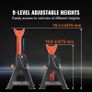 Jack Stands, 3 Ton (6,000 lbs) Capacity Car Jack Stands Double Locking, 10.8-16.3 inch Adjustable Height, for lifting SUV, Pickup Truck, Car and UTV/ATV, Red, 1 Pair Image 2
