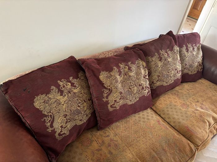 Vintage Tetrad Cleveland 3 & 4 seater sofa suite with footstool
