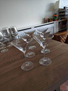 martini glass x 6