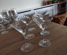 martini glass x 6