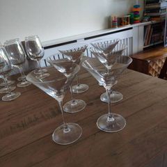 martini glass x 6