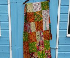 Vintage Indian Kantha Patchwork Handmade Shawl Throw