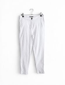 Pre Owned Marc Angelo White Cropped Trousers