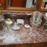 Antique French Oak Dressing Table with Marble Top Image 3