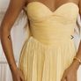 Hello Molly Shimmering Goddess Strapless Maxi Dress Yellow Image 3