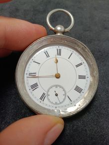 old pocket watch made of 935 silver