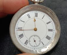 old pocket watch made of 935 silver