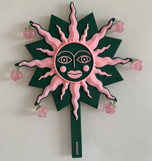C-Beauty Girlcult Peach Festival Collection Hand Held Mirror