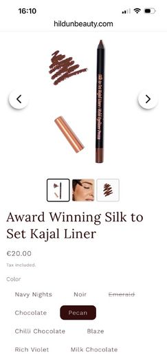 Hildun Beauty Silk to Set Kajal Eye Liner in Peacan