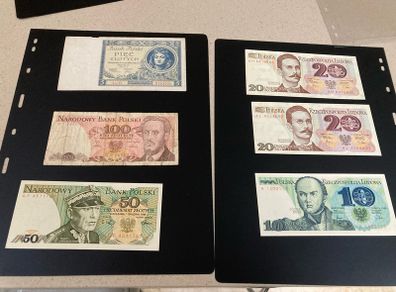 Poland banknotes lot of 6
