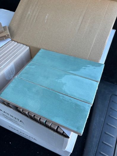 Tbrick Eucalyptus Glossy Tiles 7 Unopened Boxes Approx. 3msq