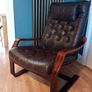 Leather mid century vintage chair Image 4