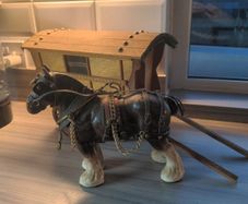 VINTAGE Wagon & Horse
