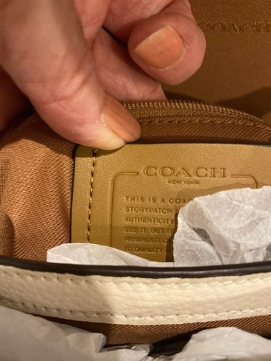 Cream leather Coach bag