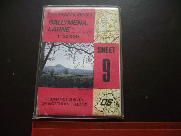 1989 'Ballymena, Larne' Ordnance Survey Folding Map from Discoverer Series