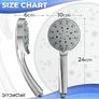 NEW SALE | Water Saving Shower Head - 5 Adjustable Spray Modes - Stunning Chrome Finish Image 2
