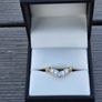 18ct Yellow Gold Diamond 5 Stone Wishbone Ring Image 2