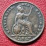 1835 Farthing William IV British copper coin Image 2