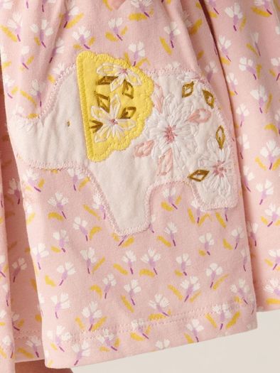 Pink Elephant Short Sleeve Tiered Jersey Dress 6-7 years