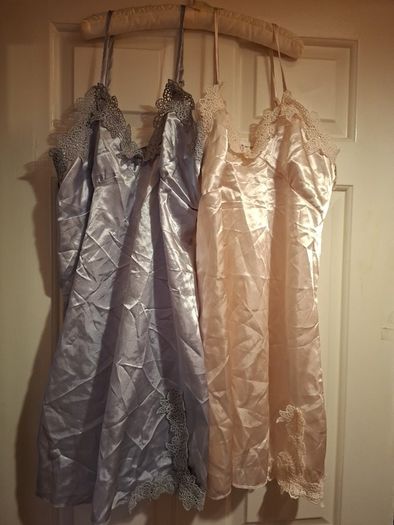 2 satin lingerie dresses