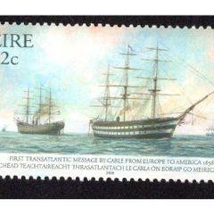 2008 Ireland 150th Anniversary of the First Transatlantic Message by Cable from Europe to America Commemorative Stamp Mint Never Hinged (MNH)