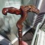 Unique Handmade Walking Stick, Dragon Handle, Never Used Image 6
